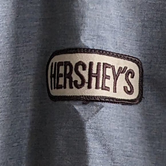 Hershey's Gray Button up Collard shirt - Picture 2 of 4